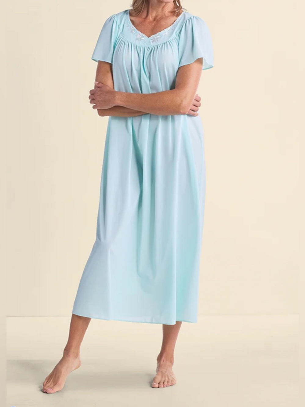 Miss Elaine Classics Long Nylon Nightgown-Sz XL-new